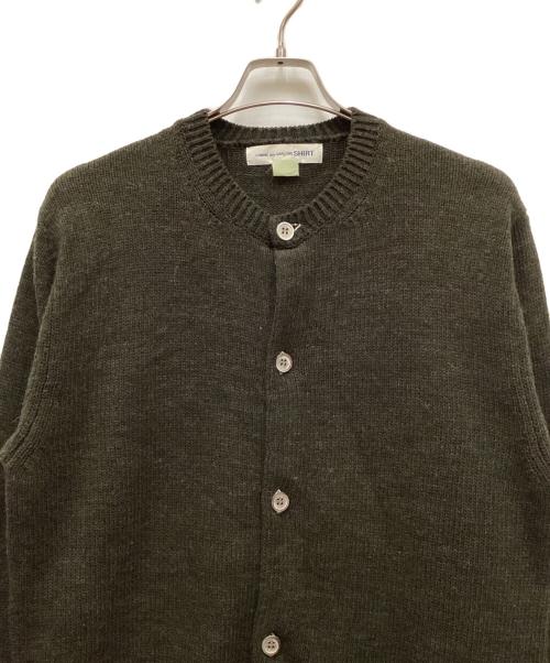 COMME des GARCONS SHIRT（コムデギャルソンシャツ）COMME des GARCONS SHIRT (コムデギャルソンシャツ) コントラストポケットニットカーディガン ブラウン サイズ:Lの古着・服飾アイテム