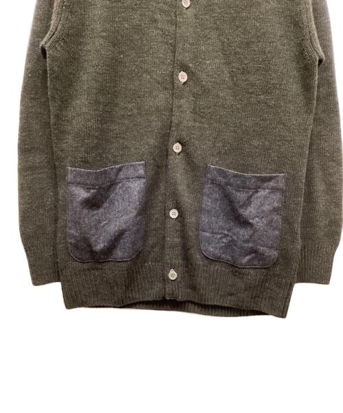 COMME des GARCONS SHIRT（コムデギャルソンシャツ）COMME des GARCONS SHIRT (コムデギャルソンシャツ) コントラストポケットニットカーディガン ブラウン サイズ:Lの古着・服飾アイテム