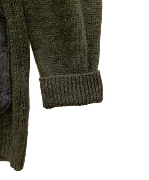 COMME des GARCONS SHIRT（コムデギャルソンシャツ）COMME des GARCONS SHIRT (コムデギャルソンシャツ) コントラストポケットニットカーディガン ブラウン サイズ:Lの古着・服飾アイテム