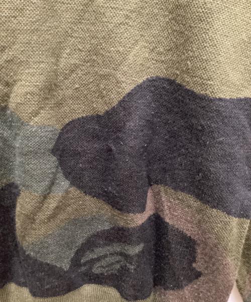 A BATHING APE（ア ベイシング エイプ）A BATHING APE (ア ベイシング エイプ) GIANT 1ST CAMO WIDE FIT KNIT オリーブ サイズ:XLの古着・服飾アイテム