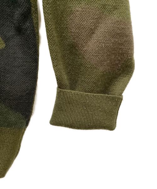 A BATHING APE（ア ベイシング エイプ）A BATHING APE (ア ベイシング エイプ) GIANT 1ST CAMO WIDE FIT KNIT オリーブ サイズ:XLの古着・服飾アイテム