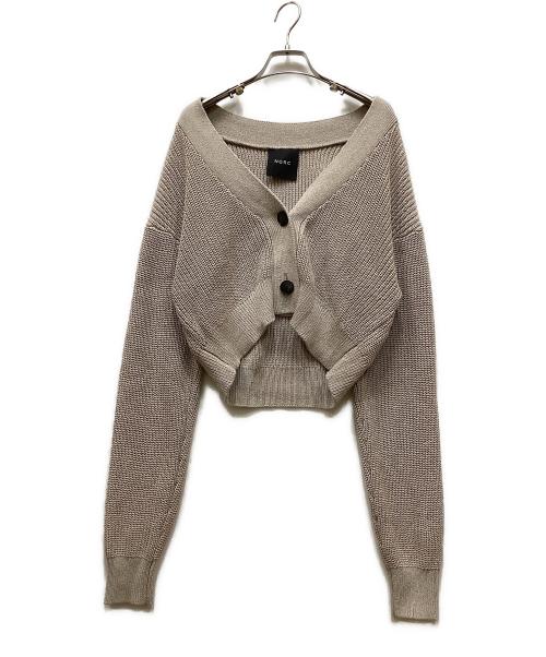 N.O.R.C（ノーク）N.O.R.C (ノーク) 片畦ニットクロップドカーディガン グレー サイズ:２の古着・服飾アイテム