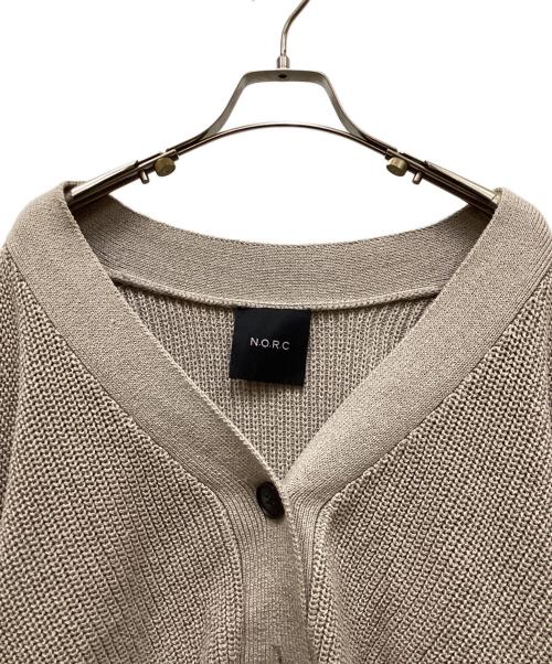 N.O.R.C（ノーク）N.O.R.C (ノーク) 片畦ニットクロップドカーディガン グレー サイズ:２の古着・服飾アイテム