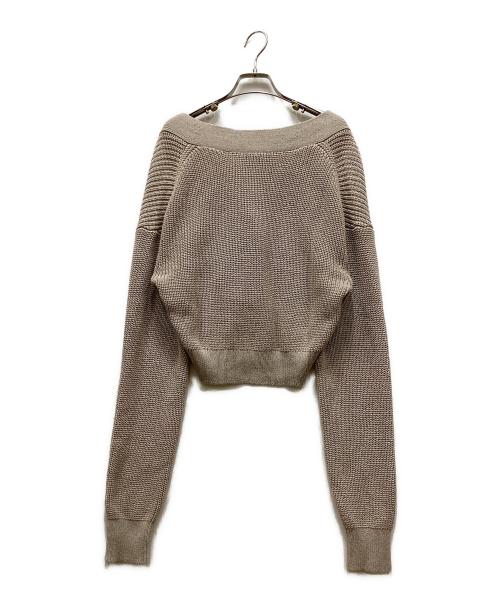 N.O.R.C（ノーク）N.O.R.C (ノーク) 片畦ニットクロップドカーディガン グレー サイズ:２の古着・服飾アイテム