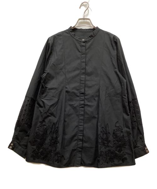 willfully（ウィルフリー）willfully (ウィルフリー) patchwork lace sleeve cord embroidery BL ブラック サイズ:freeの古着・服飾アイテム