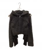 COMME des GARCONSコムデギャルソン）の古着「レイヤード切替ボアジップパーカー」｜ブラック