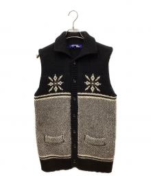 JUNYA WATANABE COMME des GARCONS（(ジュンヤワタナベ コムデギャルソン）の古着「ノルディックニットベスト」｜ブラック