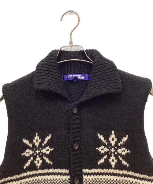 JUNYA WATANABE COMME des GARCONS（(ジュンヤワタナベ コムデギャルソン）JUNYA WATANABE COMME des GARCONS (ジュンヤワタナベ コムデギャルソン) ノルディックニットベスト ブラック サイズ:Mの古着・服飾アイテム