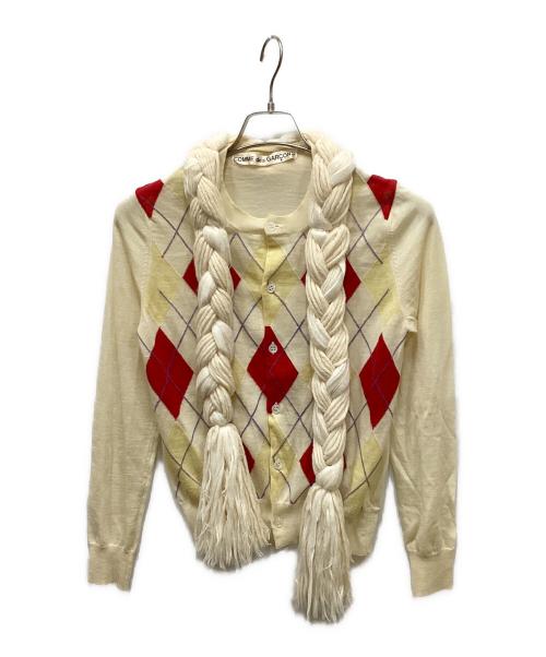 COMME des GARCONS（コムデギャルソン）COMME des GARCONS (コムデギャルソン) アーガイルニット アイボリー サイズ:表記なし(実寸をご確認ください)の古着・服飾アイテム