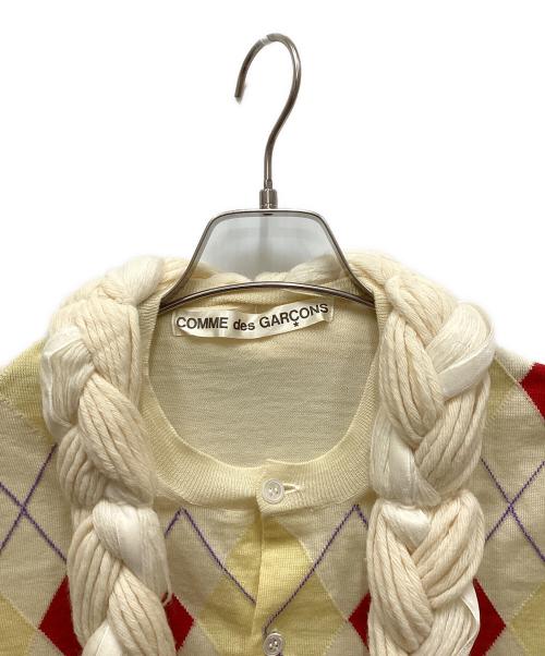 COMME des GARCONS（コムデギャルソン）COMME des GARCONS (コムデギャルソン) アーガイルニット アイボリー サイズ:表記なし(実寸をご確認ください)の古着・服飾アイテム