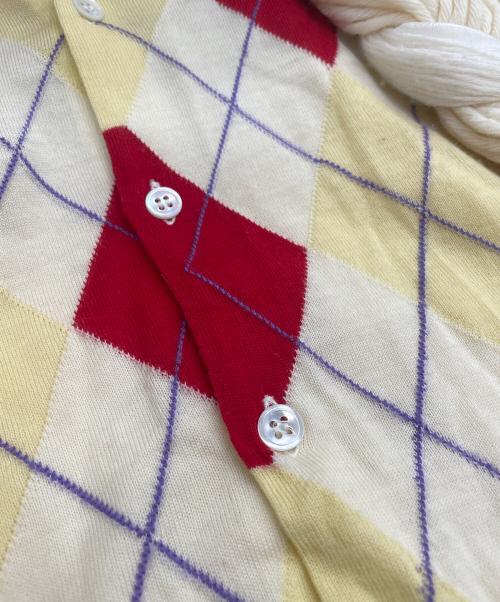 COMME des GARCONS（コムデギャルソン）COMME des GARCONS (コムデギャルソン) アーガイルニット アイボリー サイズ:表記なし(実寸をご確認ください)の古着・服飾アイテム