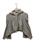 BLACK COMME des GARCONSブラックコムデギャルソン）の古着「変形短丈パーカー」｜グレー