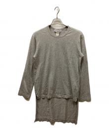 COMME des GARCONS SHIRT（コムデギャルソンシャツ）の古着「ロング丈カットソー」｜グレー