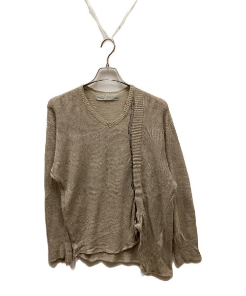 COMME des GARCONS HOMME（コムデギャルソン オム）COMME des GARCONS HOMME (コムデギャルソン オム) リネンアシメニット ベージュ サイズ:表記無しの古着・服飾アイテム