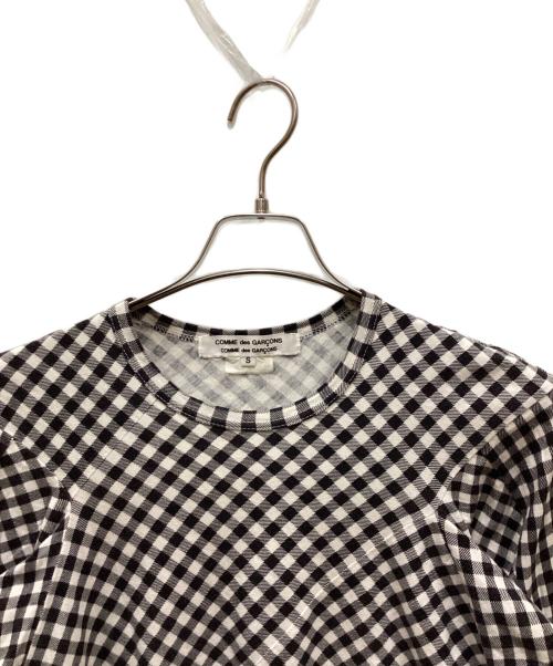 COMME des GARCONS COMME des GARCONS（コムデギャルソン コムデギャルソン）COMME des GARCONS COMME des GARCONS (コムデギャルソン コムデギャルソン) ギンガムチェックカットソー ホワイト×ブラック サイズ:Sの古着・服飾アイテム