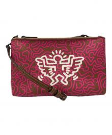 COACH×Keith Haring（コーチ×キースヘリング）の古着「ショルダーバッグ」｜ピンク×ベージュ