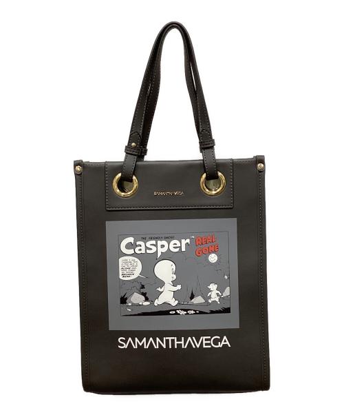 Samantha Vega（サマンサベガ）Samantha Vega (サマンサベガ) CASPER (キャスパー) コラボトートバッグ ブラックの古着・服飾アイテム