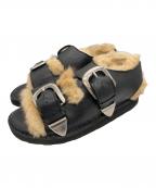 Caminandoカミナンド）の古着「ファーサンダル」｜ブラック