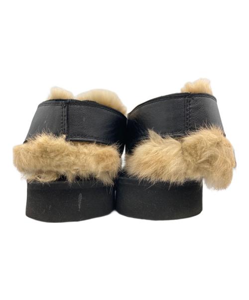 Caminando（カミナンド）Caminando (カミナンド) ファーサンダル ブラック サイズ:10の古着・服飾アイテム