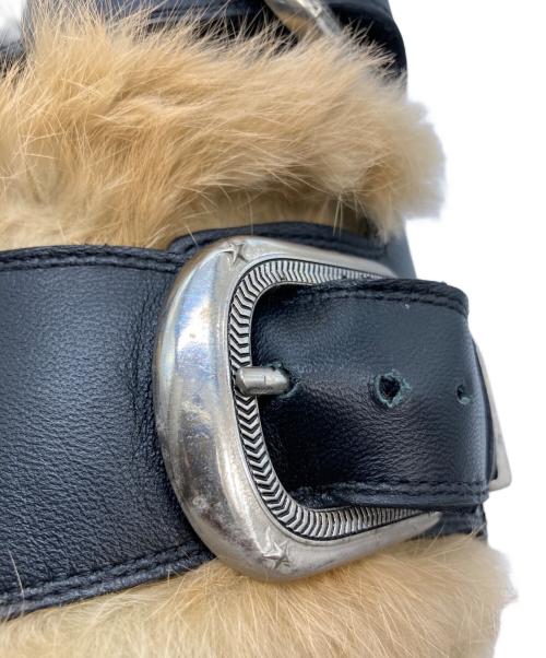 Caminando（カミナンド）Caminando (カミナンド) ファーサンダル ブラック サイズ:10の古着・服飾アイテム