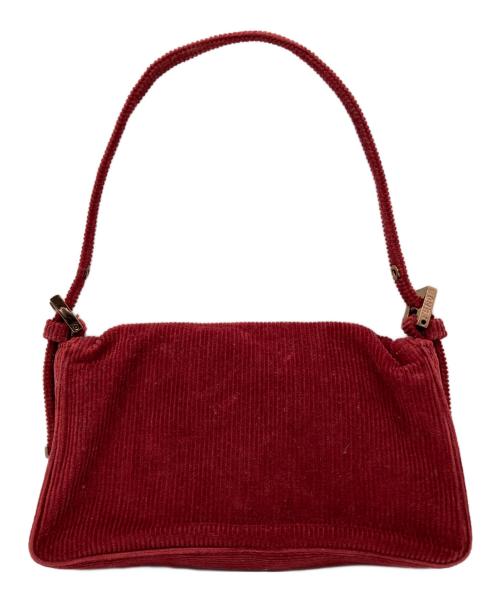 FENDI（フェンディ）FENDI (フェンディ) コーデュロイマンマバケット ハンドバッグ レッドの古着・服飾アイテム