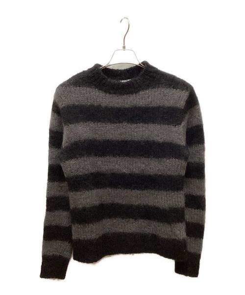 666（666）666 (666) モヘアボーダーニット グレー サイズ:不明の古着・服飾アイテム