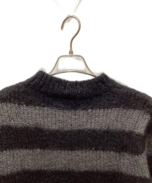 666（666）666 (666) モヘアボーダーニット グレー サイズ:不明の古着・服飾アイテム