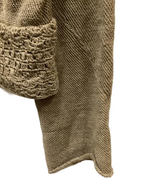 COMME des GARCONS HOMME PLUS（コムデギャルソンオムプリュス）COMME des GARCONS HOMME PLUS (コムデギャルソンオムプリュス) クロッシェスイッチモックネックニット ベージュ サイズ:表記無しの古着・服飾アイテム