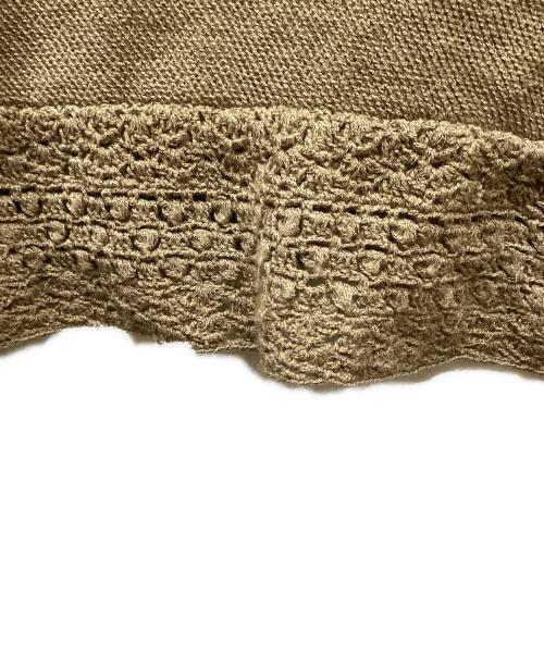 COMME des GARCONS HOMME PLUS（コムデギャルソンオムプリュス）COMME des GARCONS HOMME PLUS (コムデギャルソンオムプリュス) クロッシェスイッチモックネックニット ベージュ サイズ:表記無しの古着・服飾アイテム