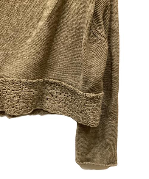 COMME des GARCONS HOMME PLUS（コムデギャルソンオムプリュス）COMME des GARCONS HOMME PLUS (コムデギャルソンオムプリュス) クロッシェスイッチモックネックニット ベージュ サイズ:表記無しの古着・服飾アイテム