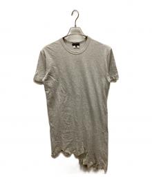 COMME des GARCONS HOMME PLUS（コムデギャルソンオムプリュス）の古着「ロング丈半袖カットソー」｜グレー