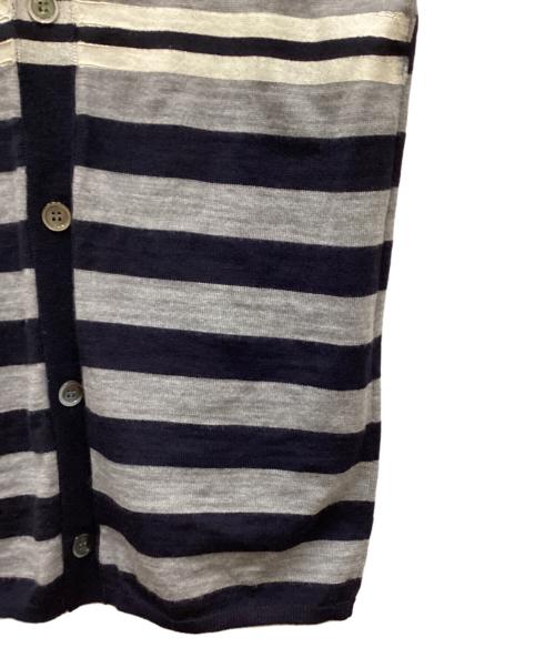 COMME des GARCONS HOMME DEUX（コムデギャルソン オム ドゥ）COMME des GARCONS HOMME DEUX (コムデギャルソン オム ドゥ) ペンキ加工ボーダージレベスト ネイビー×ホワイト サイズ:Sの古着・服飾アイテム