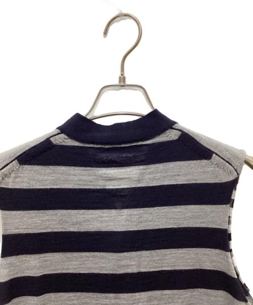 COMME des GARCONS HOMME DEUX（コムデギャルソン オム ドゥ）COMME des GARCONS HOMME DEUX (コムデギャルソン オム ドゥ) ペンキ加工ボーダージレベスト ネイビー×ホワイト サイズ:Sの古着・服飾アイテム