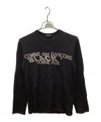 COMME des GARCONS HOMME PLUSコムデギャルソンオムプリュス）の古着「ロゴプリントカットソー」｜ブラック