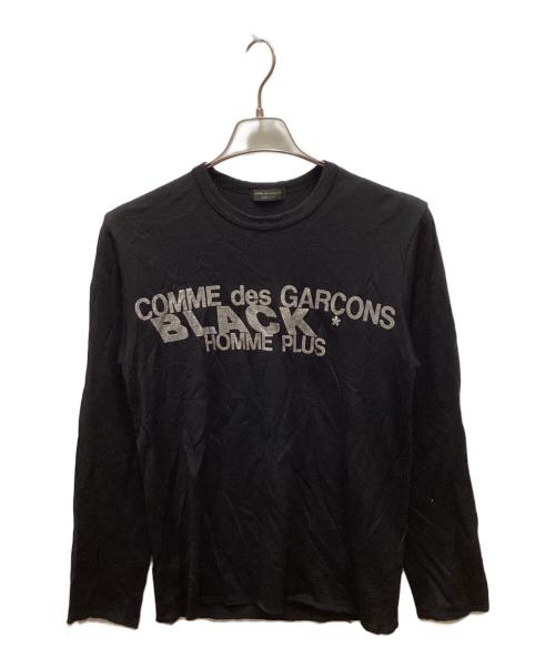 COMME des GARCONS HOMME PLUS（コムデギャルソンオムプリュス）COMME des GARCONS HOMME PLUS (コムデギャルソンオムプリュス) ロゴプリントカットソー ブラック サイズ:表記無しの古着・服飾アイテム