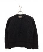 COMME des GARCONS HOMMEコムデギャルソン オム）の古着「ハイネックロープニット」｜ブラック