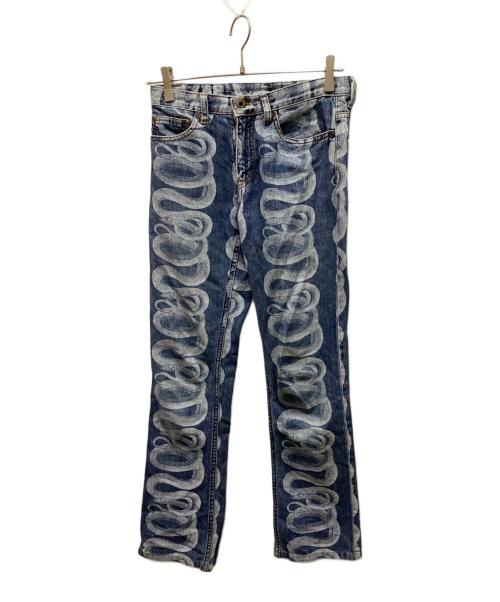 hysterics（ヒステリックス）hysterics (ヒステリックス) スネークプリントデニムパンツ インディゴ サイズ:XSの古着・服飾アイテム