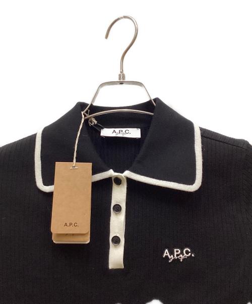 A.P.C. GOLF（アーペーセーゴルフ）A.P.C. GOLF (アーペーセーゴルフ) ニットポロシャツ ブラック サイズ:XSの古着・服飾アイテム