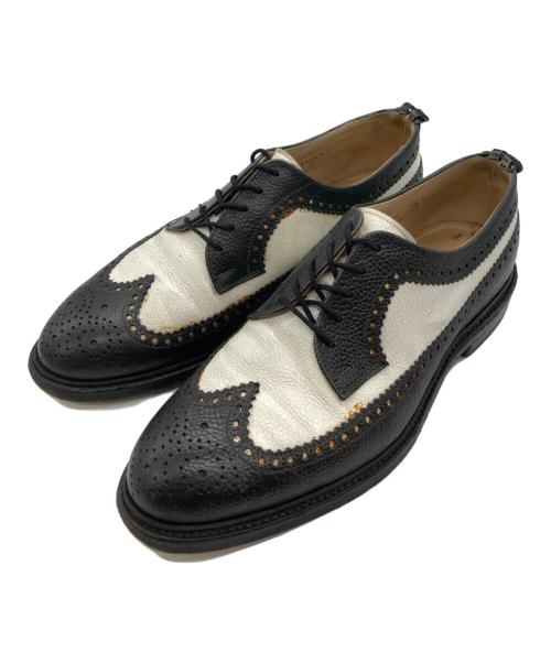 BROOKS BROTHERS（ブルックスブラザーズ）BROOKS BROTHERS (ブルックスブラザーズ) ウィングチップシューズ ブラック×ホワイト サイズ:7 1/2の古着・服飾アイテム