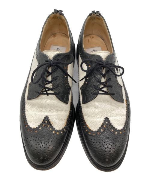 BROOKS BROTHERS（ブルックスブラザーズ）BROOKS BROTHERS (ブルックスブラザーズ) ウィングチップシューズ ブラック×ホワイト サイズ:7 1/2の古着・服飾アイテム