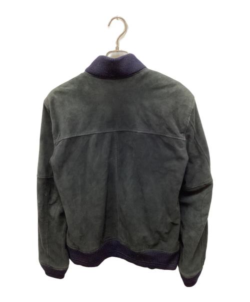 san francisco（サン フランシスコ）san francisco (サン フランシスコ) ゴートレザーMA-1スウェードジャケット ブラック サイズ:表記無しの古着・服飾アイテム