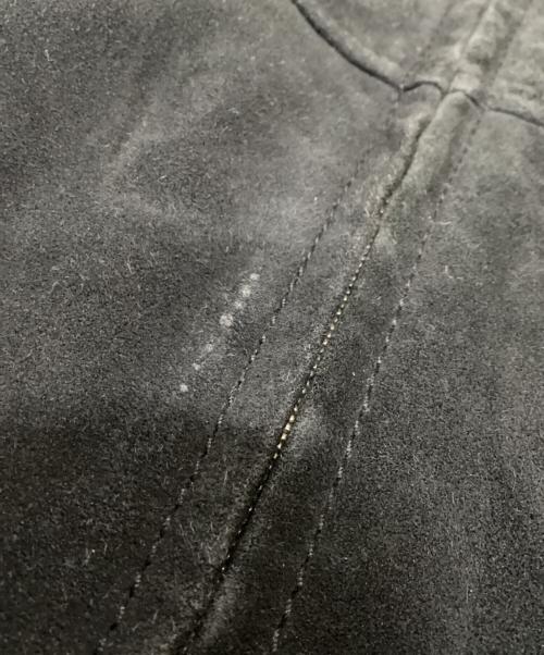 san francisco（サン フランシスコ）san francisco (サン フランシスコ) ゴートレザーMA-1スウェードジャケット ブラック サイズ:表記無しの古着・服飾アイテム