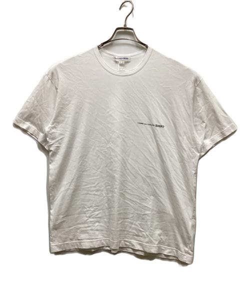 COMME des GARCONS SHIRT（コムデギャルソンシャツ）COMME des GARCONS SHIRT (コムデギャルソンシャツ) cotton jersey plain with CDG SHIRT logo on front - big T ホワイト サイズ:Sの古着・服飾アイテム
