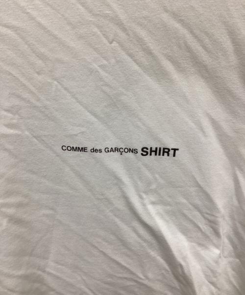 COMME des GARCONS SHIRT（コムデギャルソンシャツ）COMME des GARCONS SHIRT (コムデギャルソンシャツ) cotton jersey plain with CDG SHIRT logo on front - big T ホワイト サイズ:Sの古着・服飾アイテム
