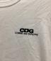 中古・古着 CDG (シーディージー) CDG LOGO PRINT TEE（シーディージーロゴプリントT） ホワイト サイズ:L：5000円