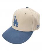 New Eraニューエラ）の古着「Dodgerstadiumキャップ」｜ブルー×アイボリー
