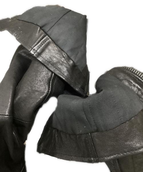 SHELLAC（シェラック）SHELLAC (シェラック) ファー付レザージャケット ブラック サイズ:46の古着・服飾アイテム