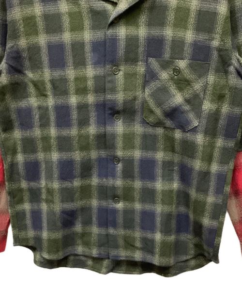 Hysteric Glamour（ヒステリックグラマー）Hysteric Glamour (ヒステリックグラマー) オンブレチェック切替ウールシャツ グリーン サイズ:Freeの古着・服飾アイテム