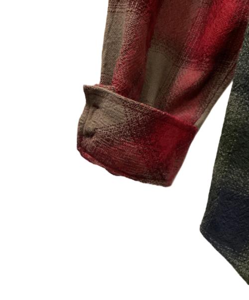 Hysteric Glamour（ヒステリックグラマー）Hysteric Glamour (ヒステリックグラマー) オンブレチェック切替ウールシャツ グリーン サイズ:Freeの古着・服飾アイテム