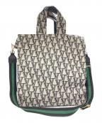 VERMEIL par ienaヴェルメイユ パー イエナ）の古着「モノグラム2wayバッグ」｜ホワイト×ブラック